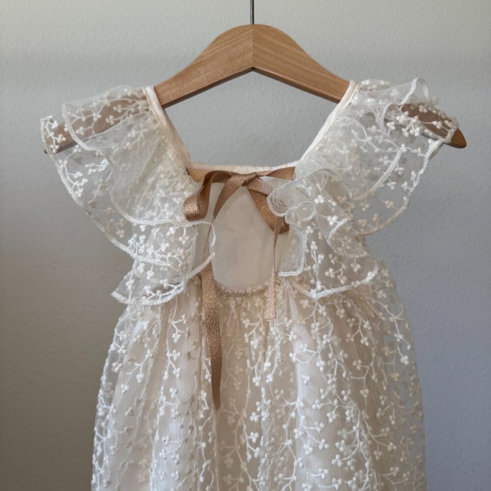 Gravely White Special Occasion Dress • NWOT • Girls Size 4 • Baptism / Party